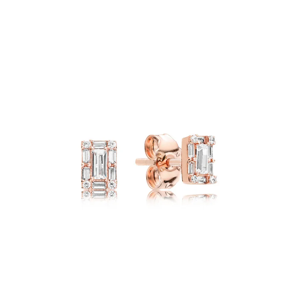 luminous ice stud earrings pandora rose clear cz 287567cz