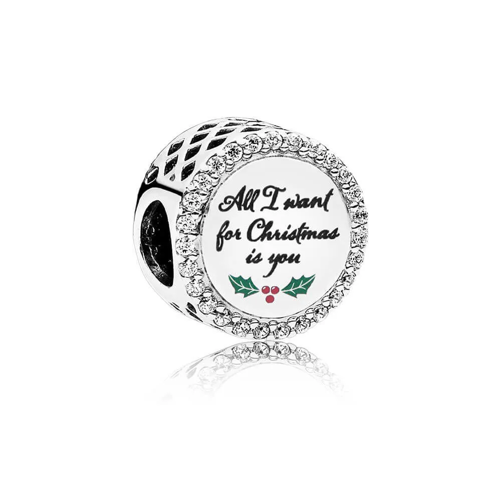 PANDORA All I Want for Christmas Charm, Clear CZ - ENG792016CZ_21