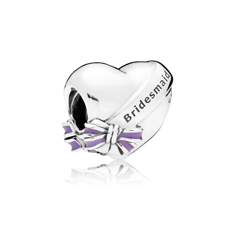 PANDORA Best Bridesmaids Charm, Transparent Purple Enamel - 797272EN159