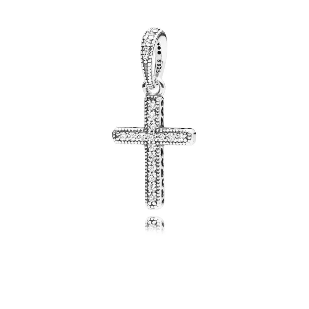 Pandora Crucifix Necklace Pendant, Clear CZ - 397571CZ