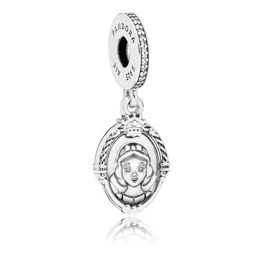 pandora disney evil queens magic mirror dangle charm clear cz 797485cz