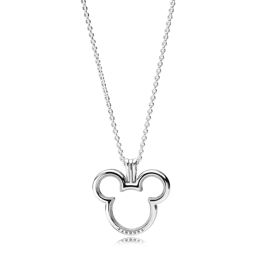 PANDORA Disney, Mickey Floating Locket, Clear CZ - 397177