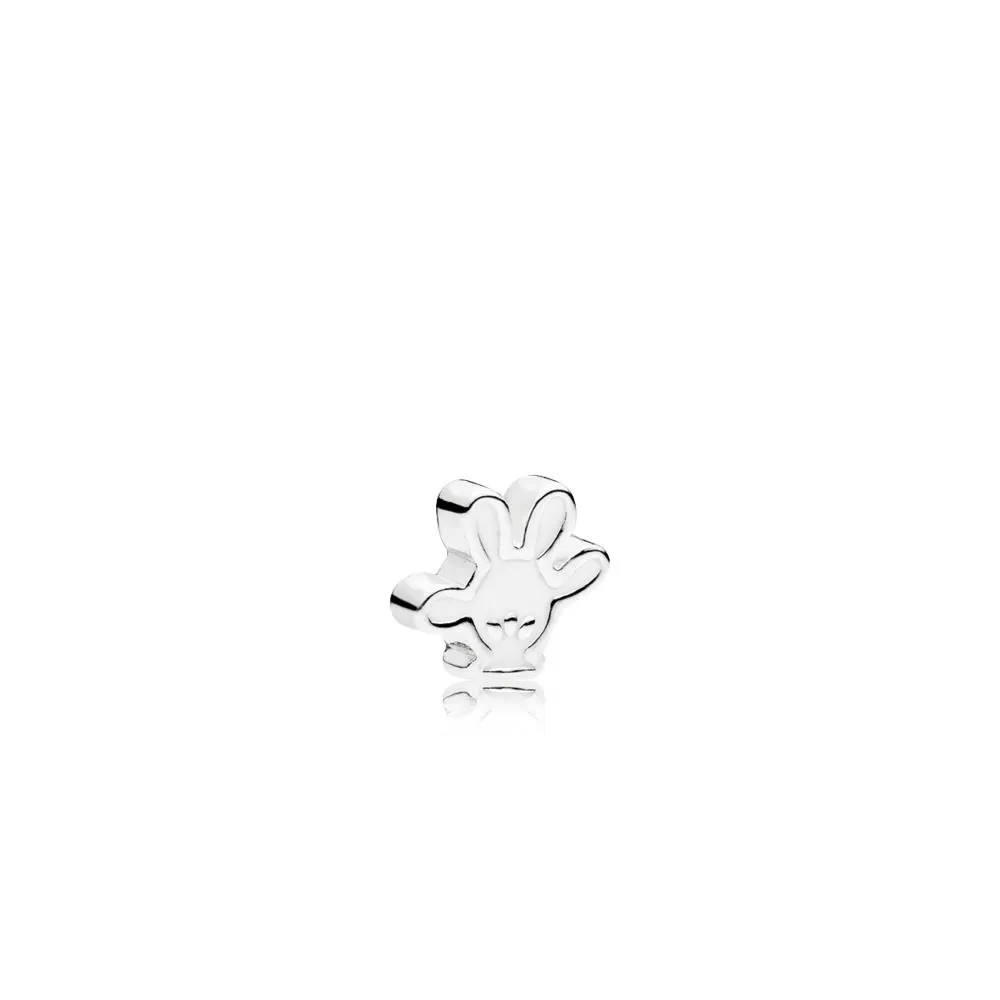 PANDORA Disney, Mickey Glove Petite Locket Charm, White Enamel - 796349EN12