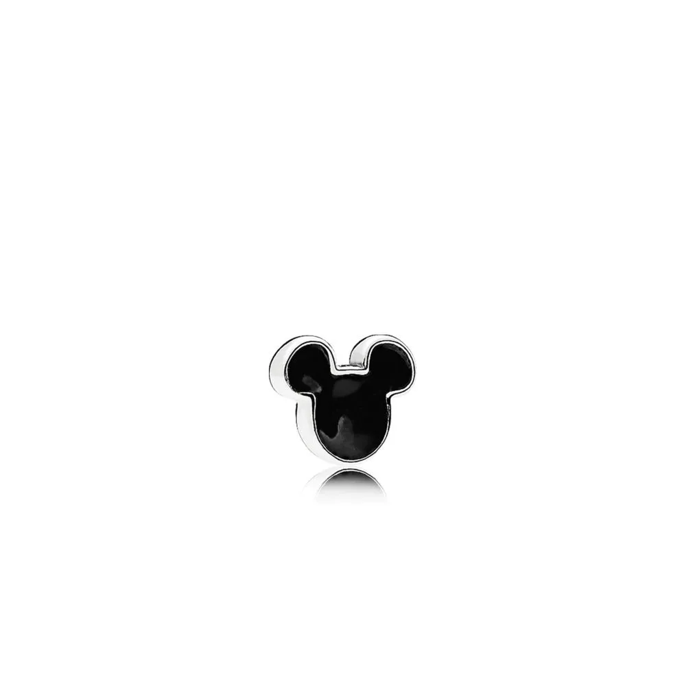 pandora disney mickey icon petite locket charm black enamel 796344en16