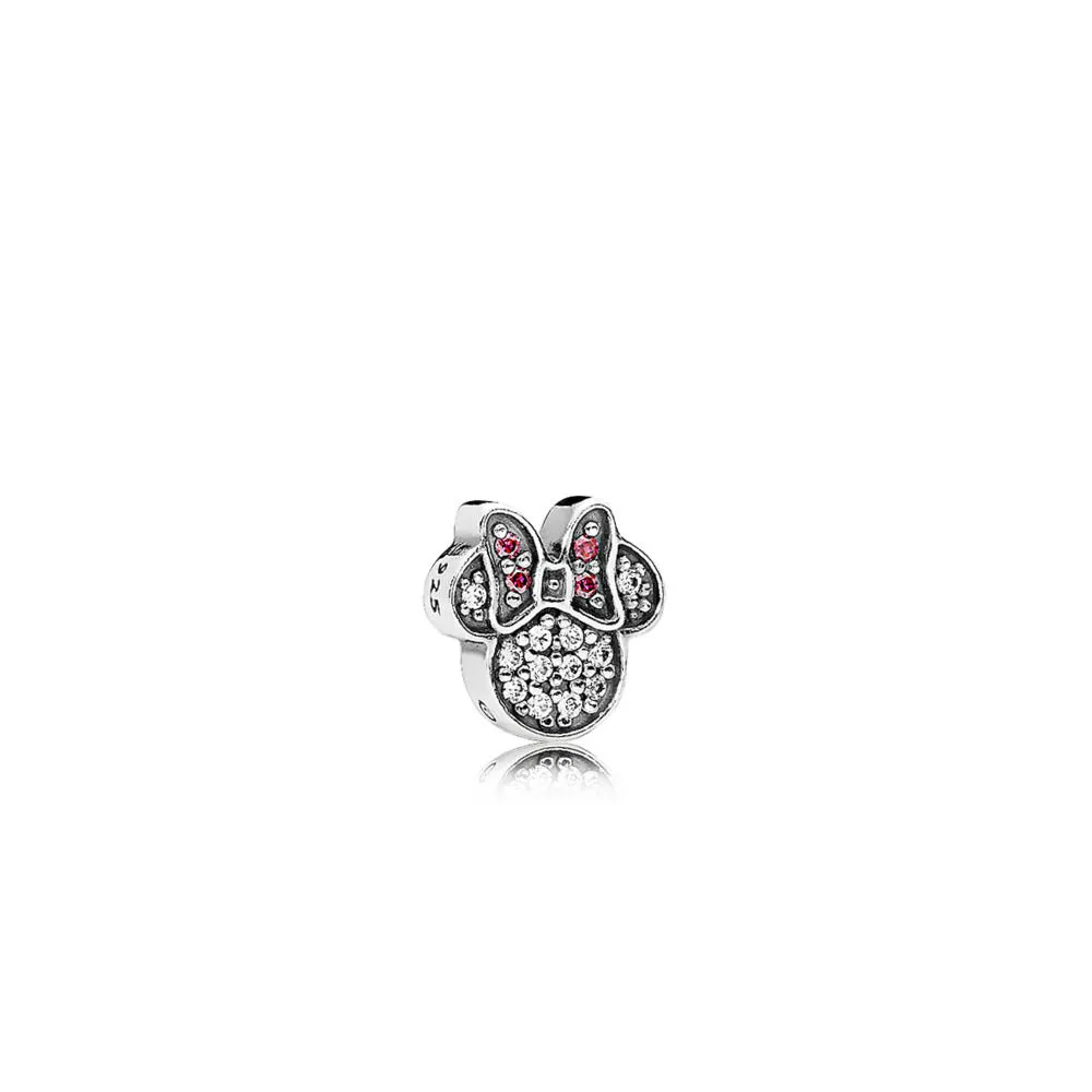 PANDORA Disney, Sparkling Minnie Icon Petite Locket Charm, Red & Clear CZ - 796346CZ