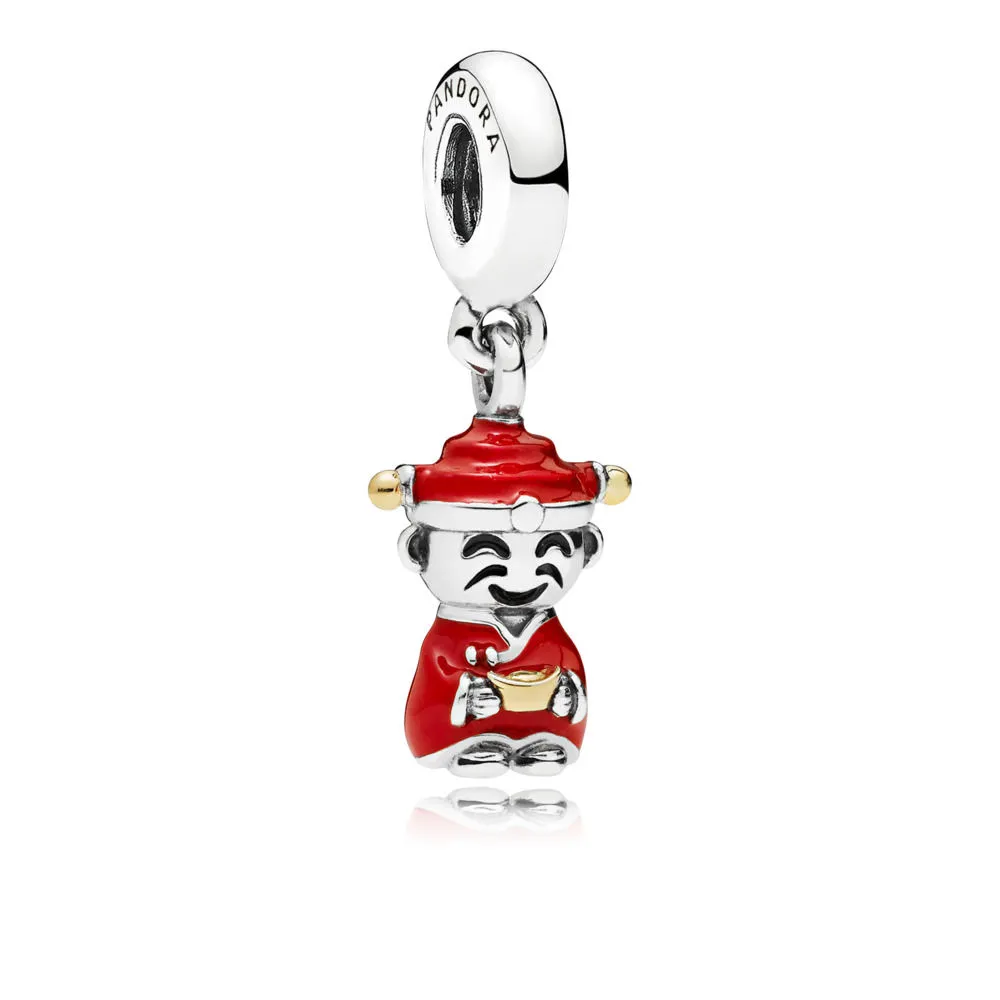 PANDORA Fortune & Luck Dangle Charm, Red & Black Enamel - 796565ENMX