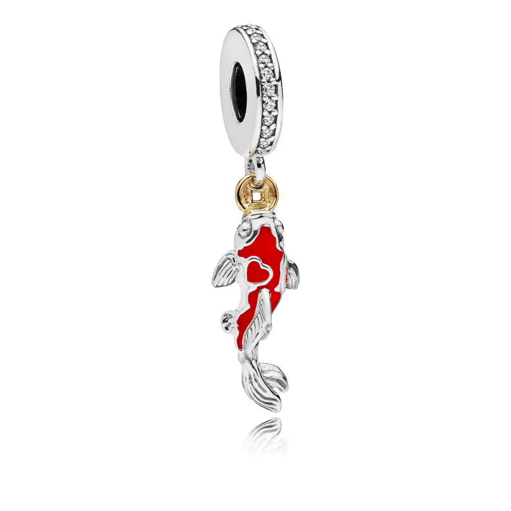 PANDORA Good Fortune Carp Charm, Clear CZ & Mixed Enamel - 797829CZ