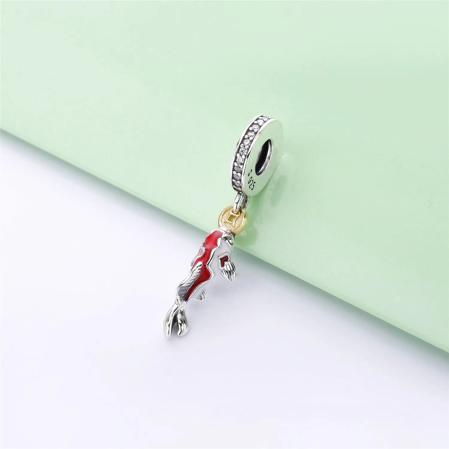 PANDORA Good Fortune Carp Charm, Clear CZ & Mixed Enamel - 797829CZ