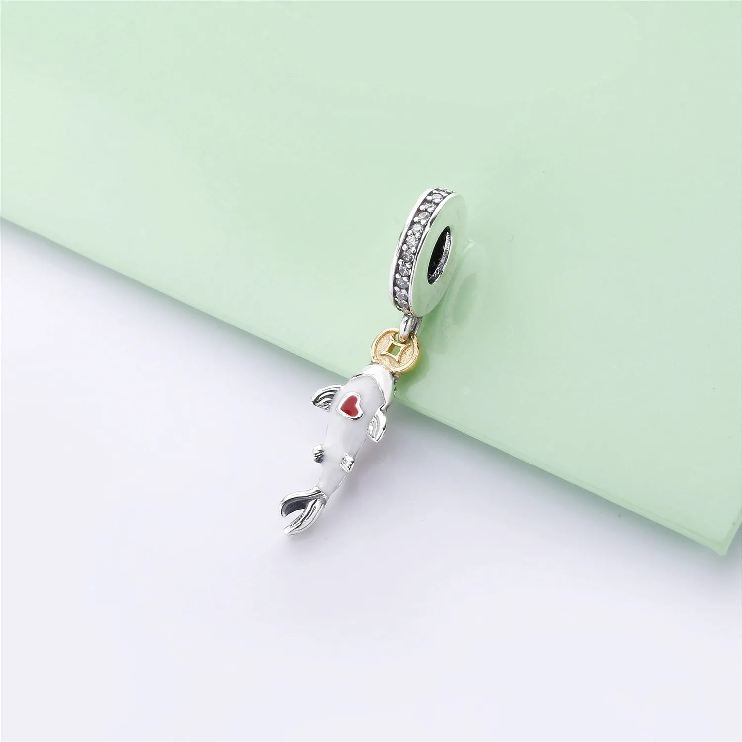 PANDORA Good Fortune Carp Charm, Clear CZ & Mixed Enamel - 797829CZ