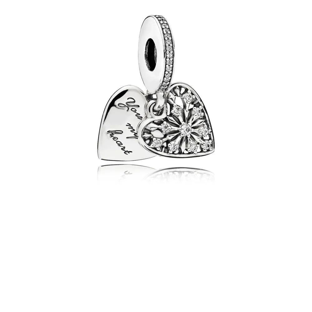 PANDORA Heart of Winter Dangle Charm, Clear CZ - 796372CZ