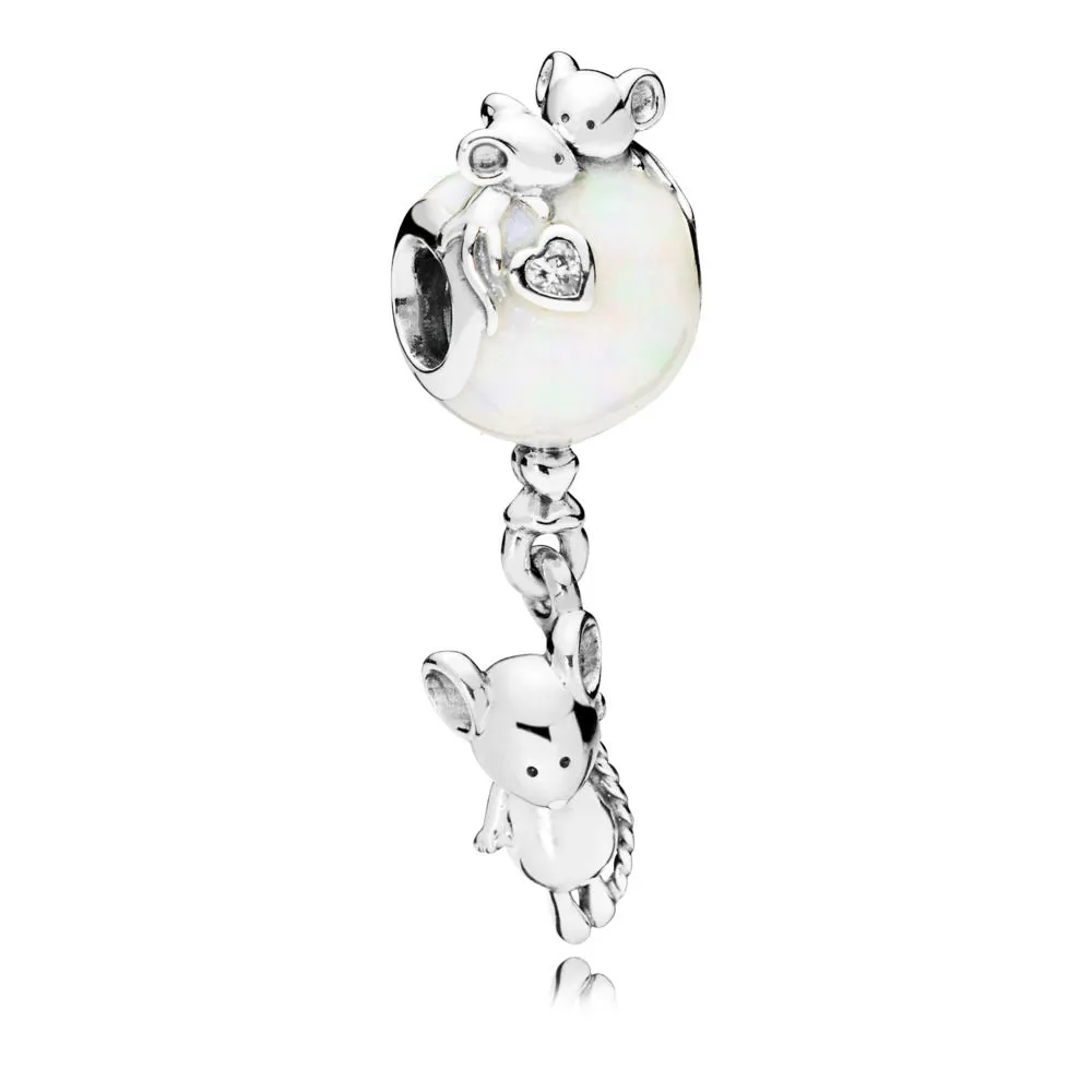 pandora mouse balloon dangle charm pearlescent enamel 797240en23