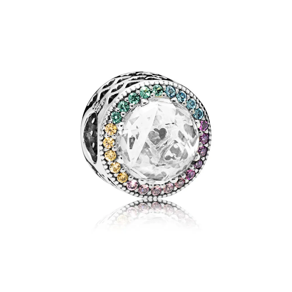 pandora multicolor radiant hearts charm multicolored cz 791725czmx