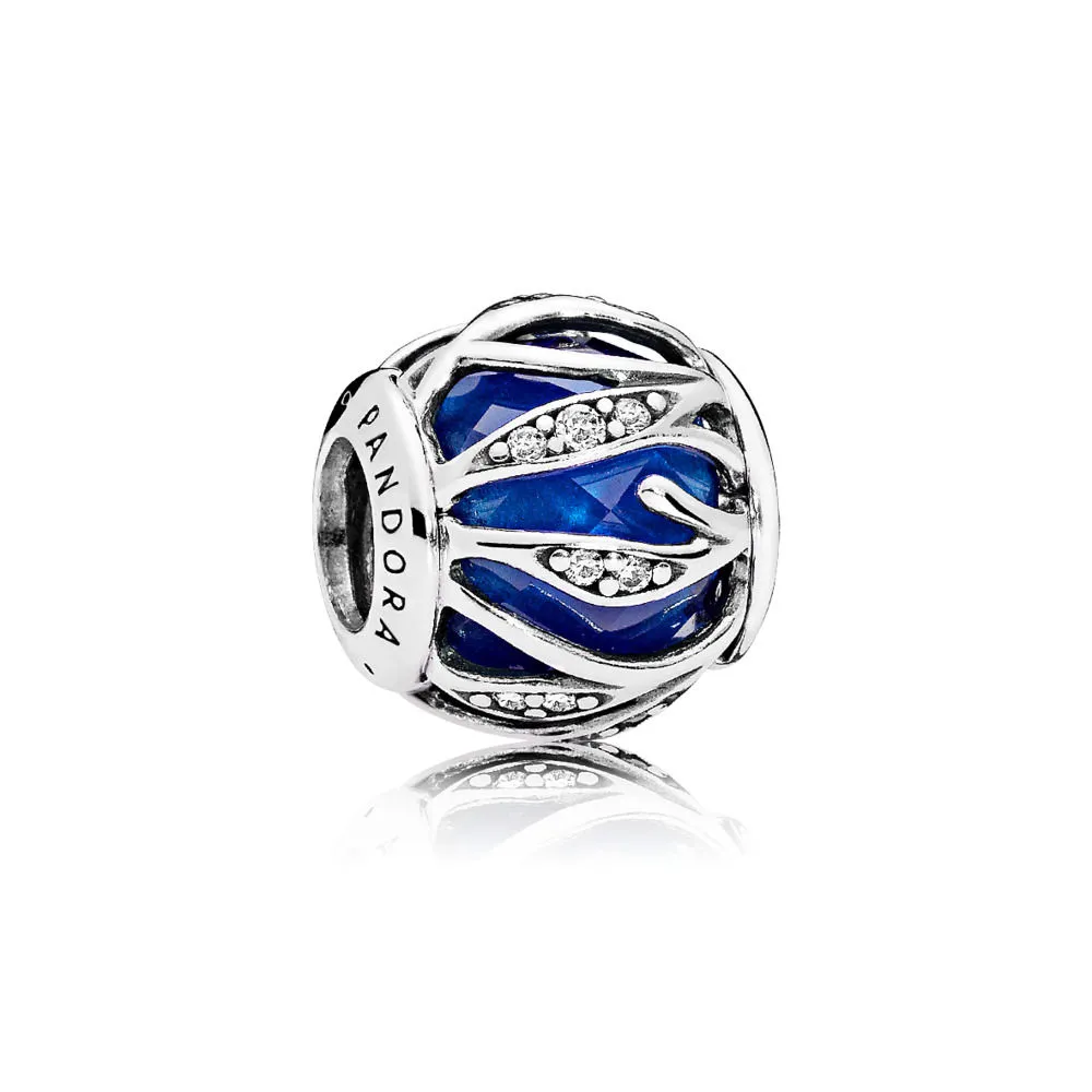 PANDORA Nature's Radiance Charm, Royal Blue Crystal & Clear CZ - 791969NCB