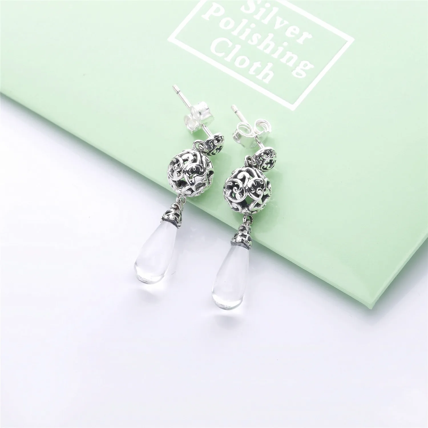 PANDORA Regal Droplets Earrings, Clear CZ - 297686CZ