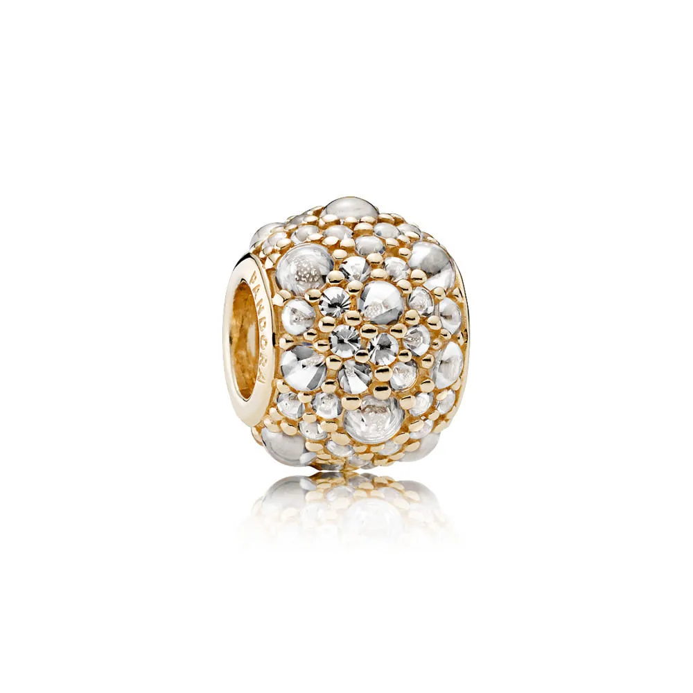 pandora shimmering droplets charm 14k gold clear cz 751000cz