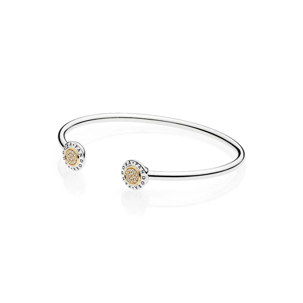 PANDORA Signature Bangle Bracelet, Clear CZ - 596274CZ