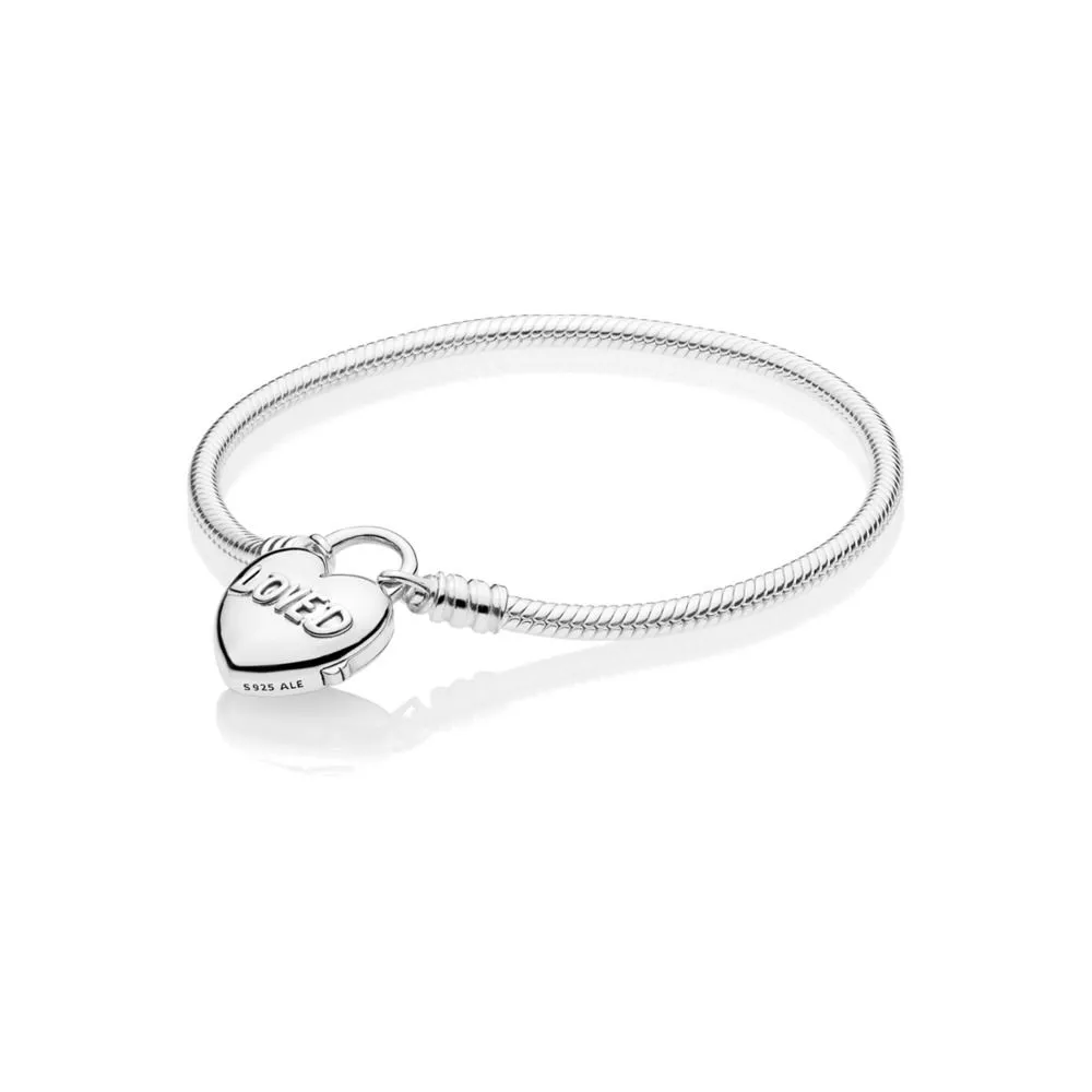 pandora you are loved heart padlock bracelet 597806