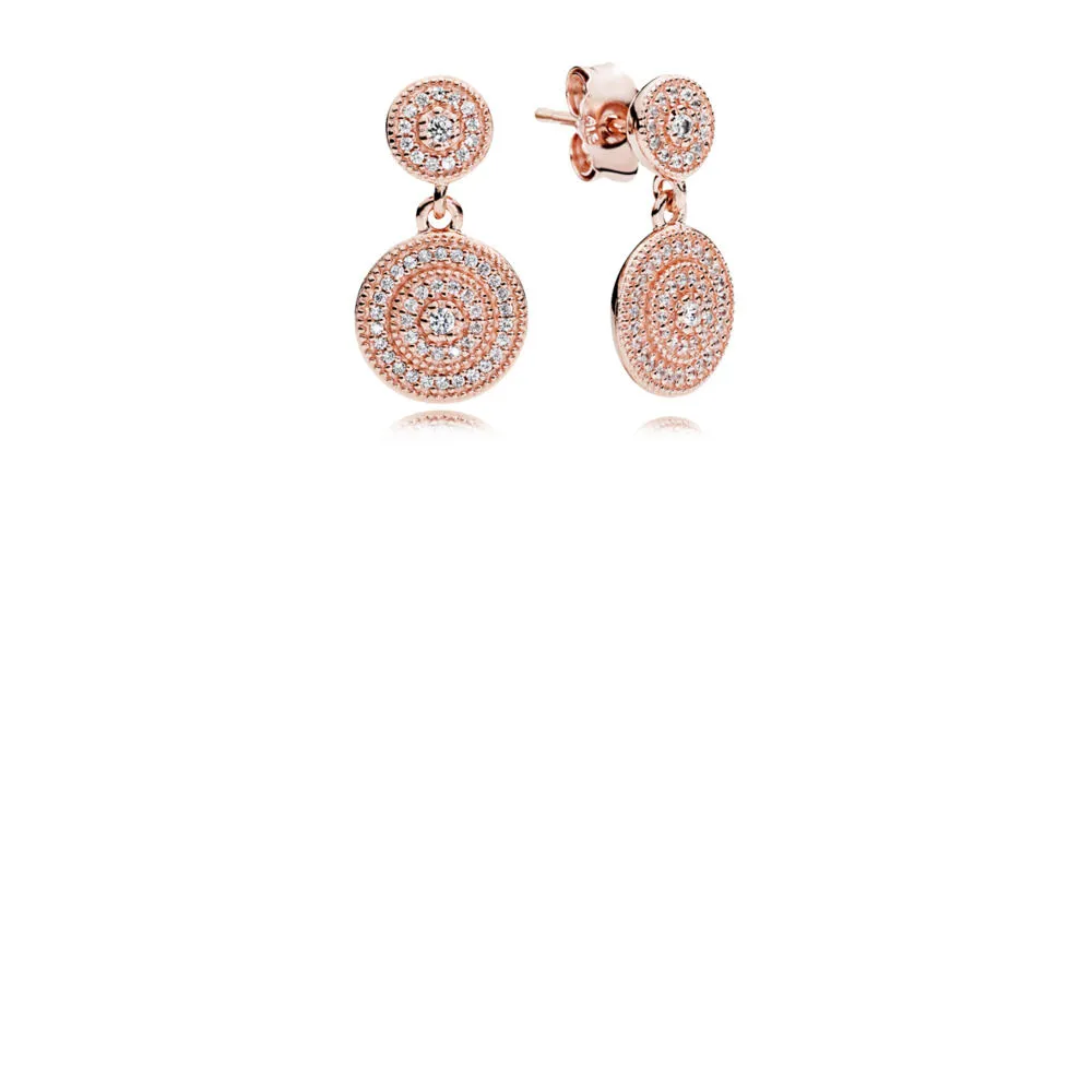 Radiant Elegance Drop Earrings, PANDORA Rose™ & Clear CZ - 280688CZ