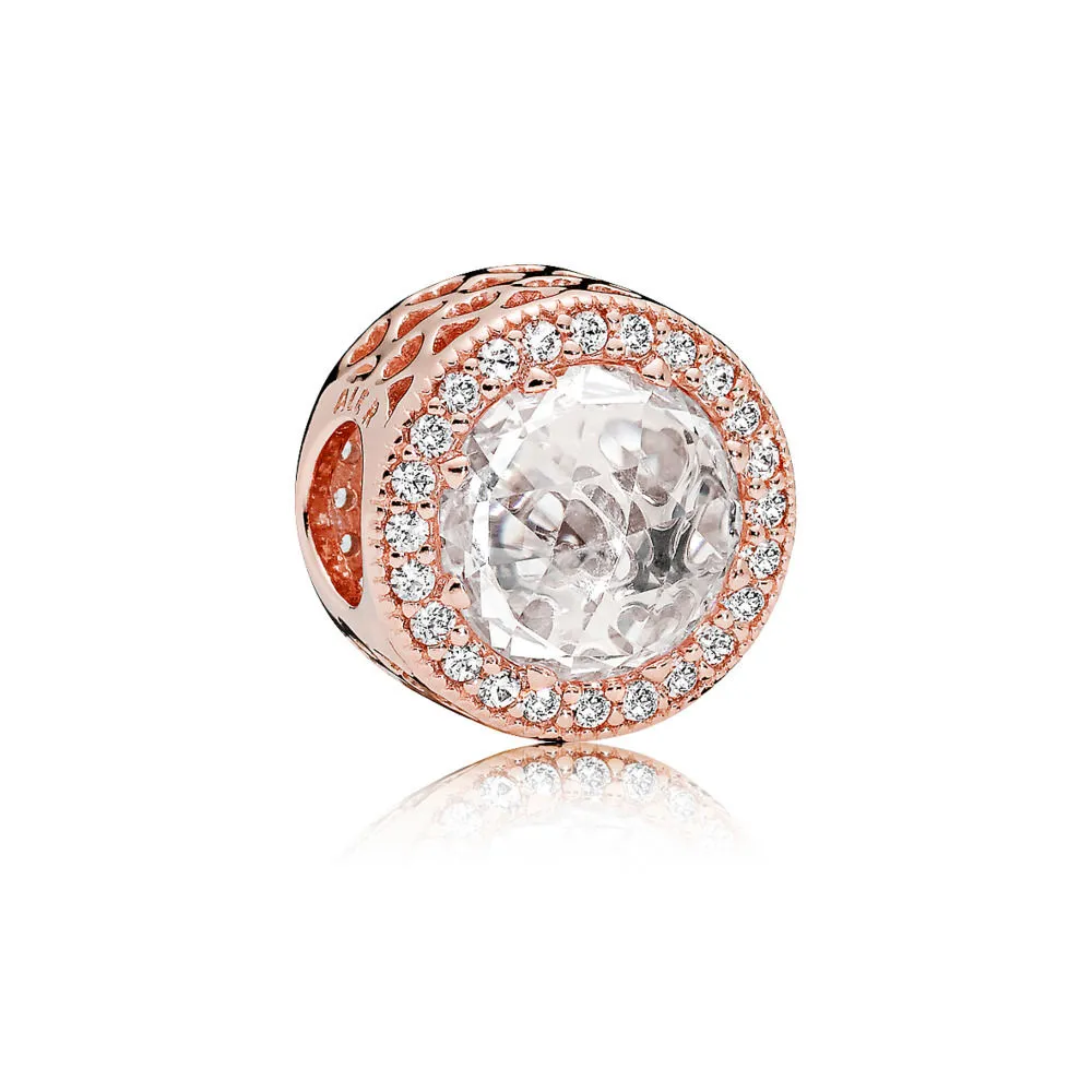 Radiant Hearts Charm, PANDORA Rose™ & Clear CZ - 781725CZ