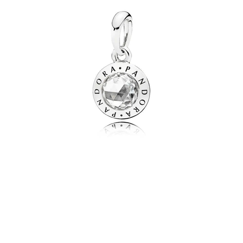 Radiant PANDORA Logo Pendant, Clear CZ - 396217CZ