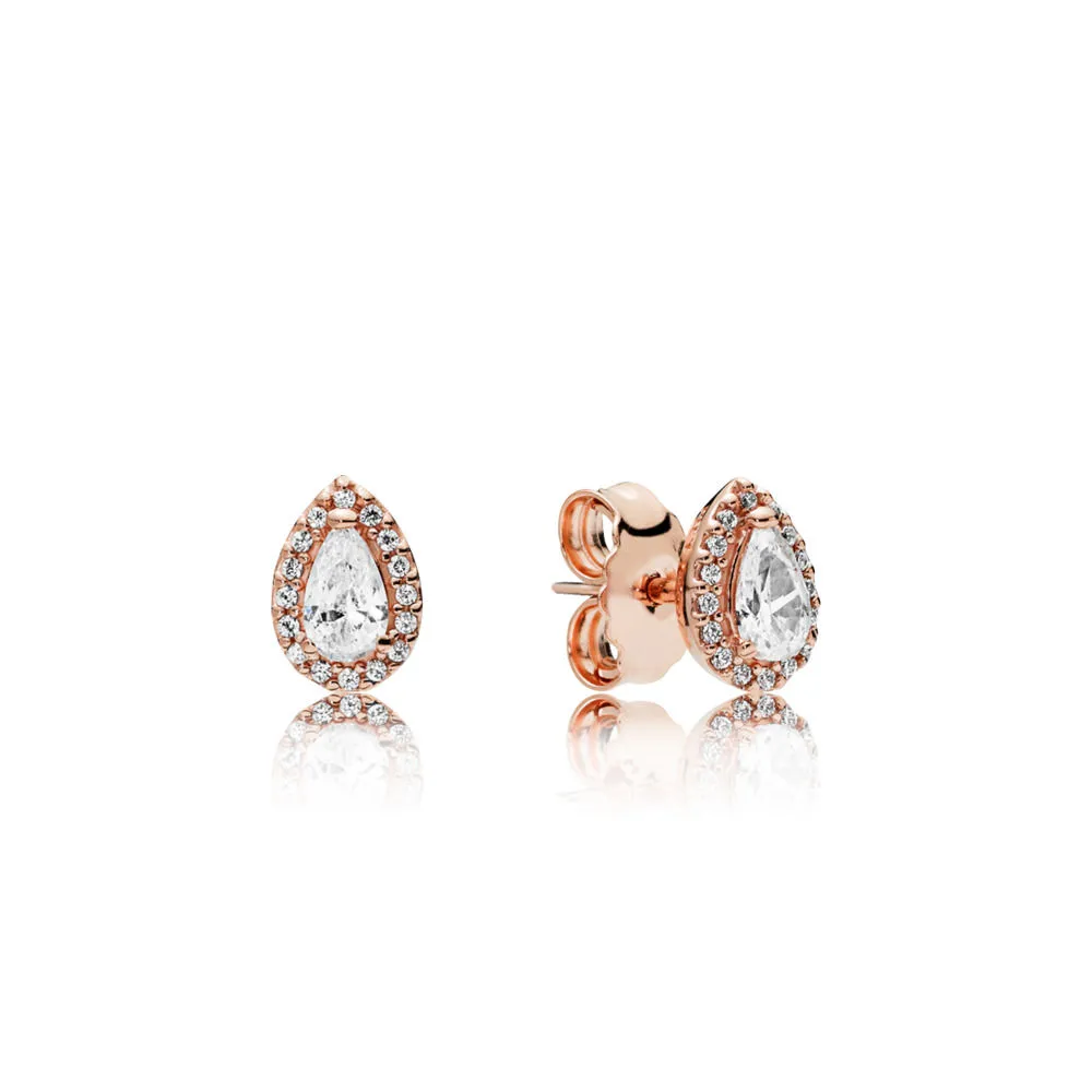 radiant teardrops earrings pandora rose clear cz 286252cz