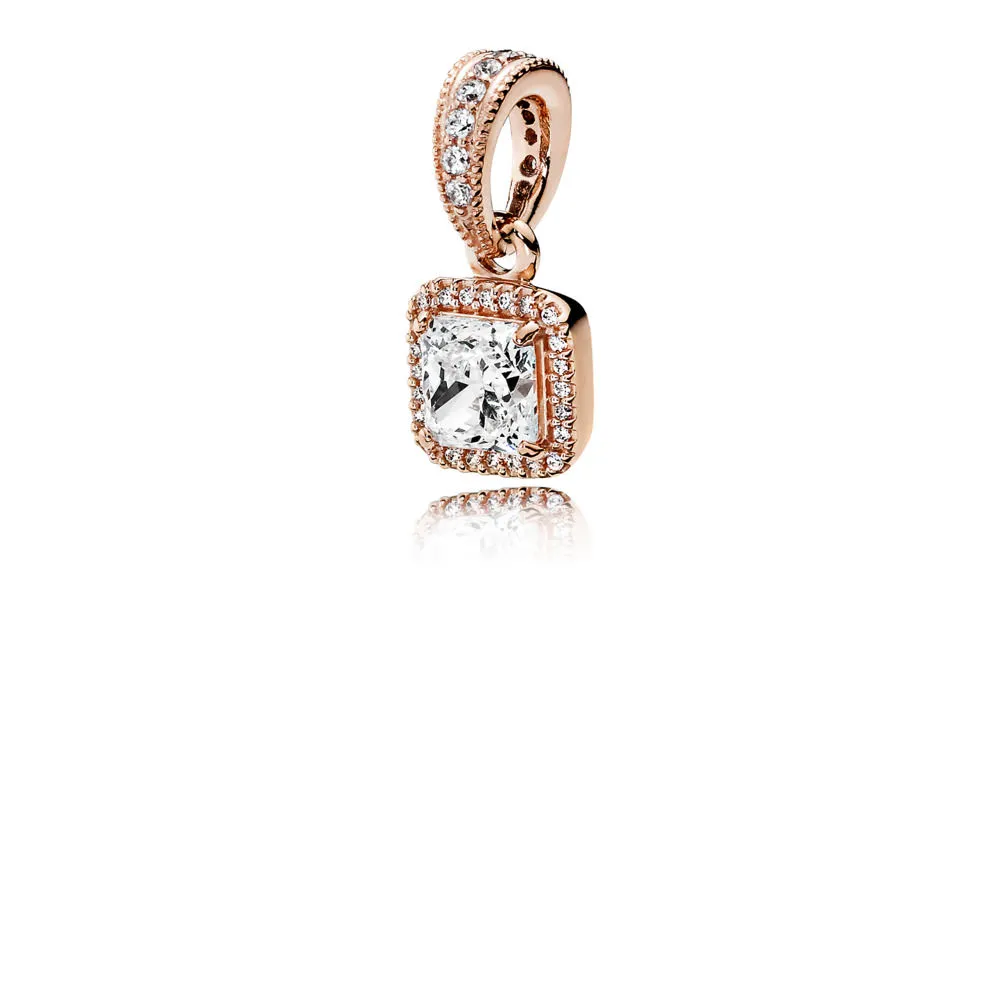 Timeless Elegance Pendant, PANDORA Rose™ & Clear CZ - 380378CZ