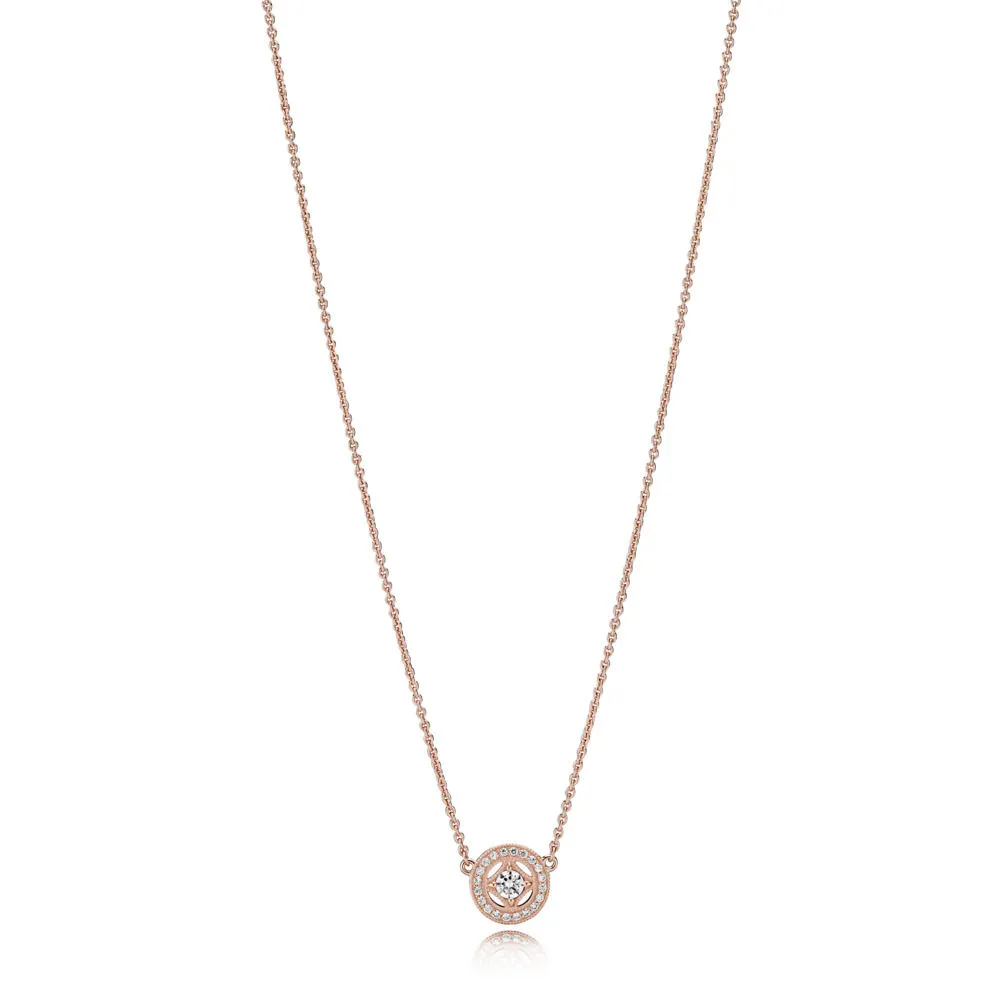 Vintage Allure Necklace, PANDORA Rose™ & Clear CZ - 380523CZ