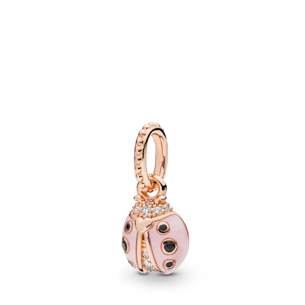 Lucky Pink Ladybird Pendant, Pandora Rose™ - 387909EN160