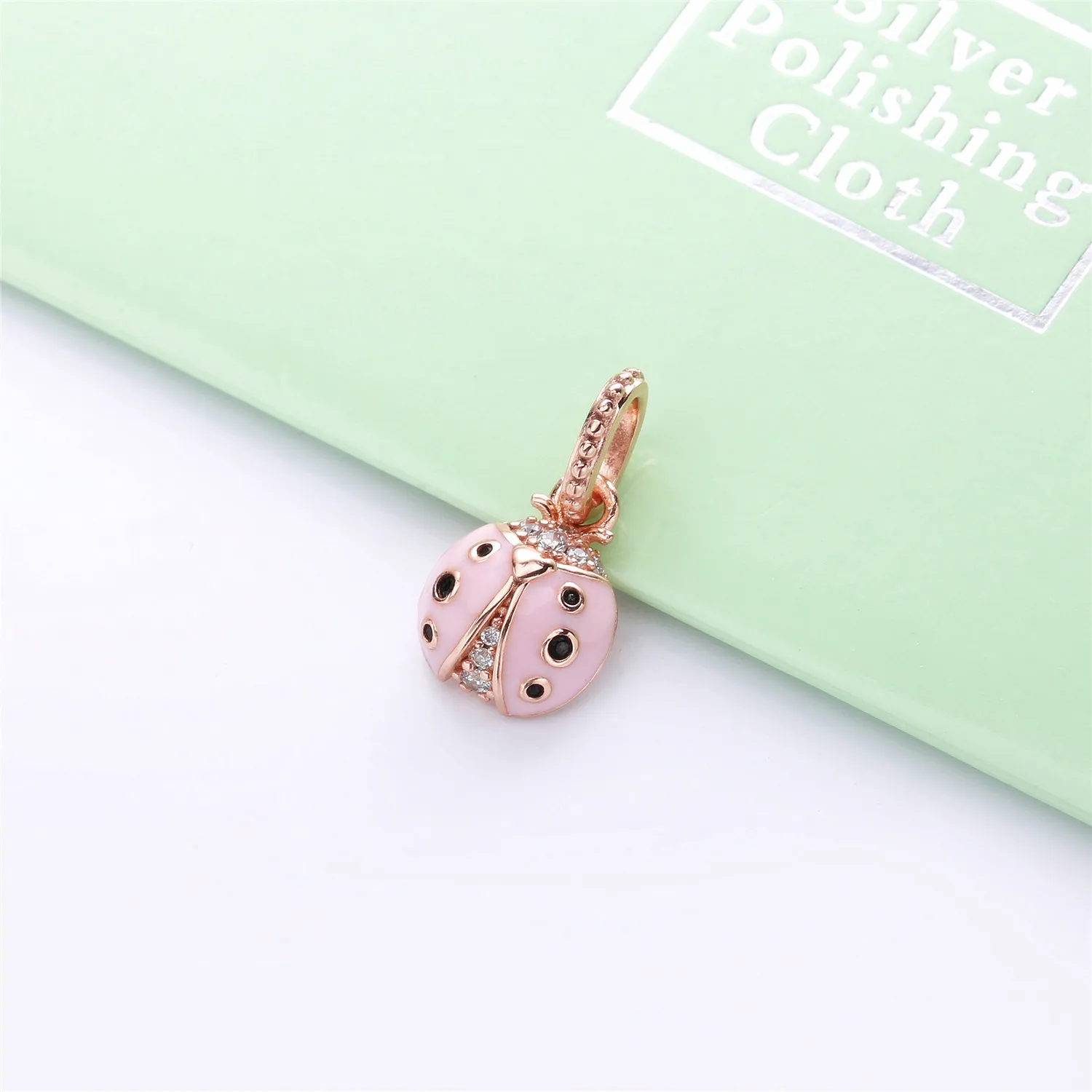 Lucky Pink Ladybird Pendant, Pandora Rose™ - 387909EN160