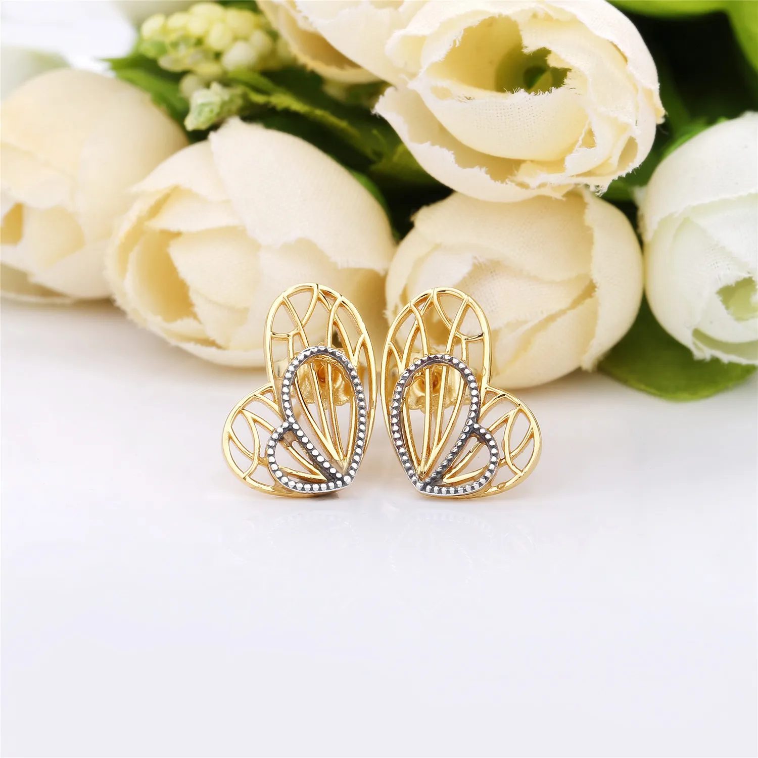 Openwork Butterflies Earrings, Pandora Shine™ - 267955