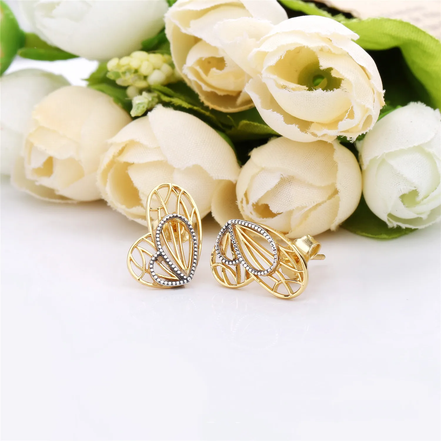 Openwork Butterflies Earrings, Pandora Shine™ - 267955