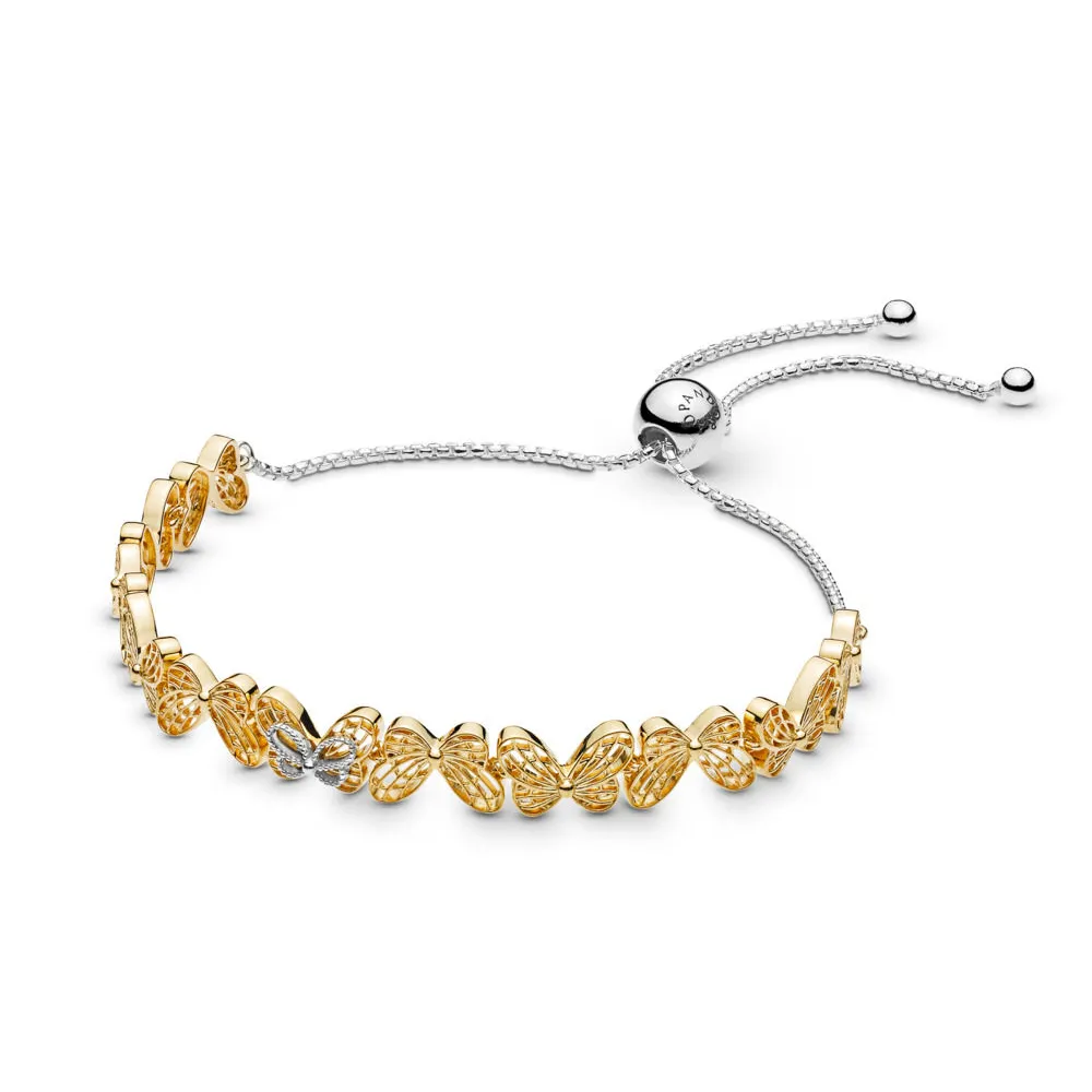 Openwork Butterflies Sliding Bracelet, Pandora Shine™ - 567957