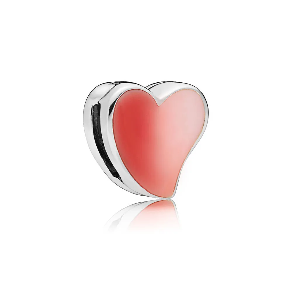 PANDORA Asymmetric Heart of Love Clip Charm - 797809ENMX