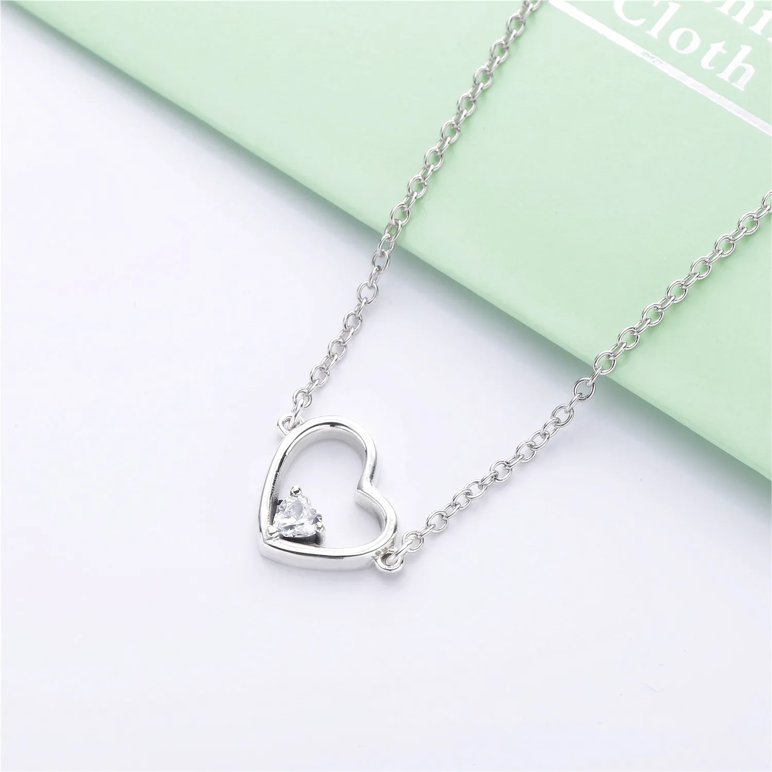 PANDORA Asymmetric Heart of Love Necklace - 397797CZ