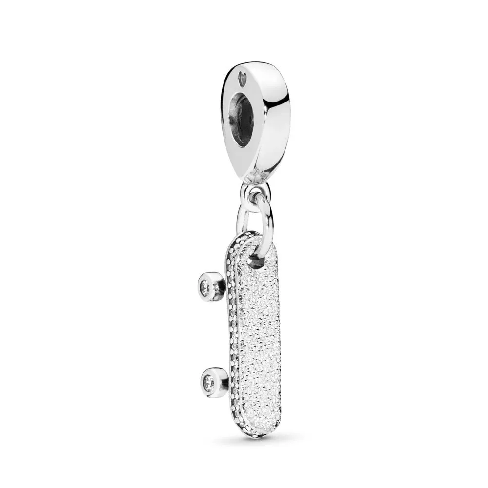 PANDORA Be Free Skateboard Dangle Charm, Clear CZ - 797206CZ