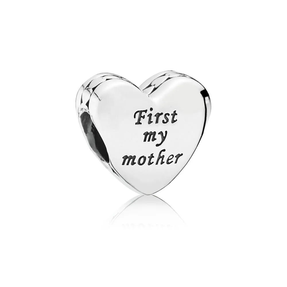 PANDORA "First my mother" Heart silver charm - 791518