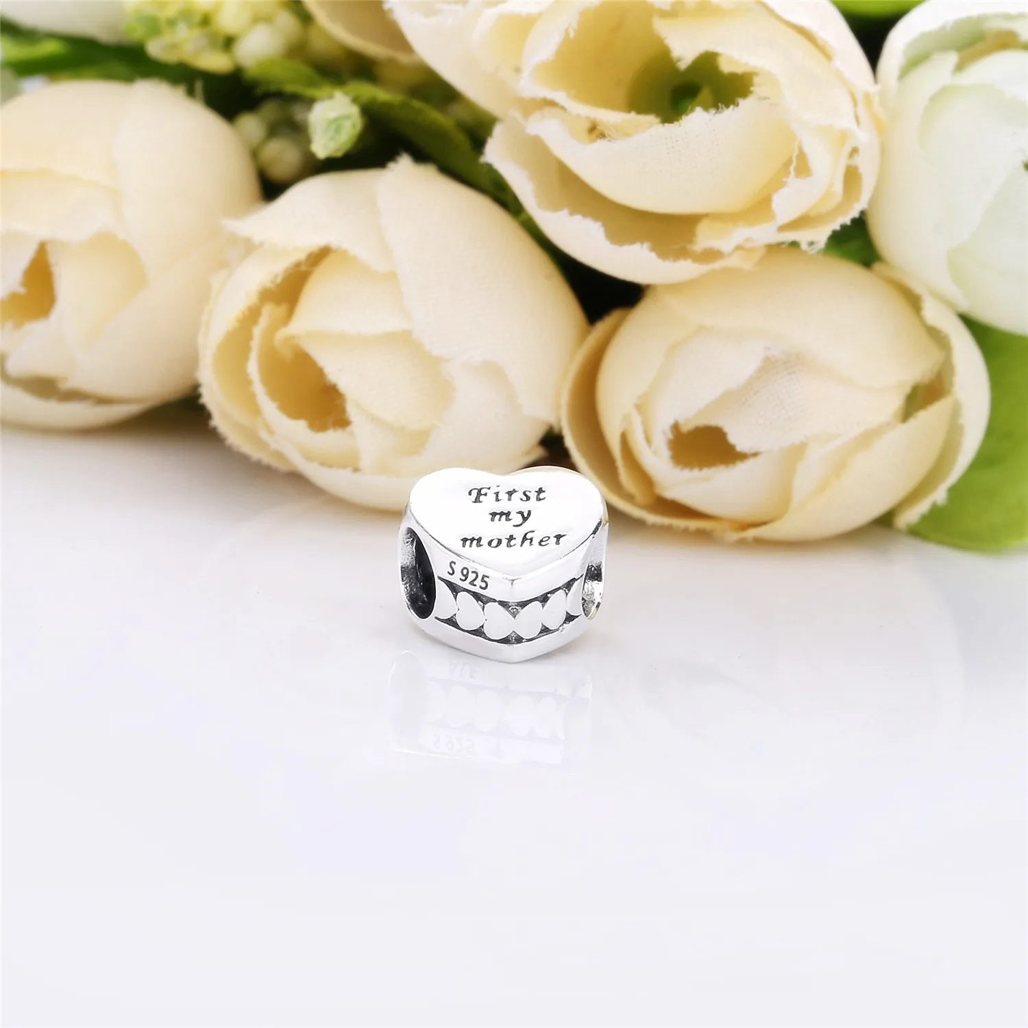 PANDORA "First my mother" Heart silver charm - 791518