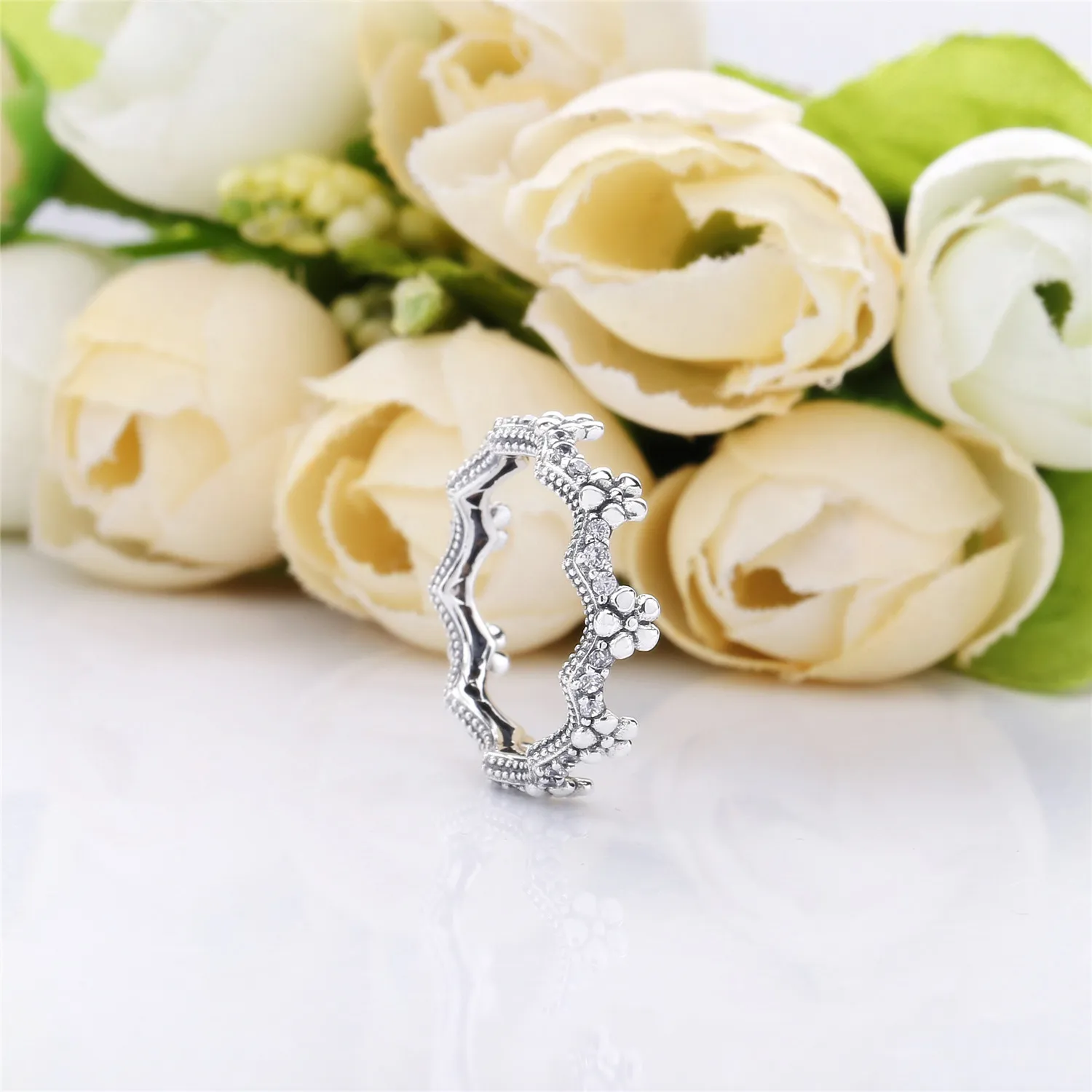 PANDORA Flower Crown Ring - 197924CZ