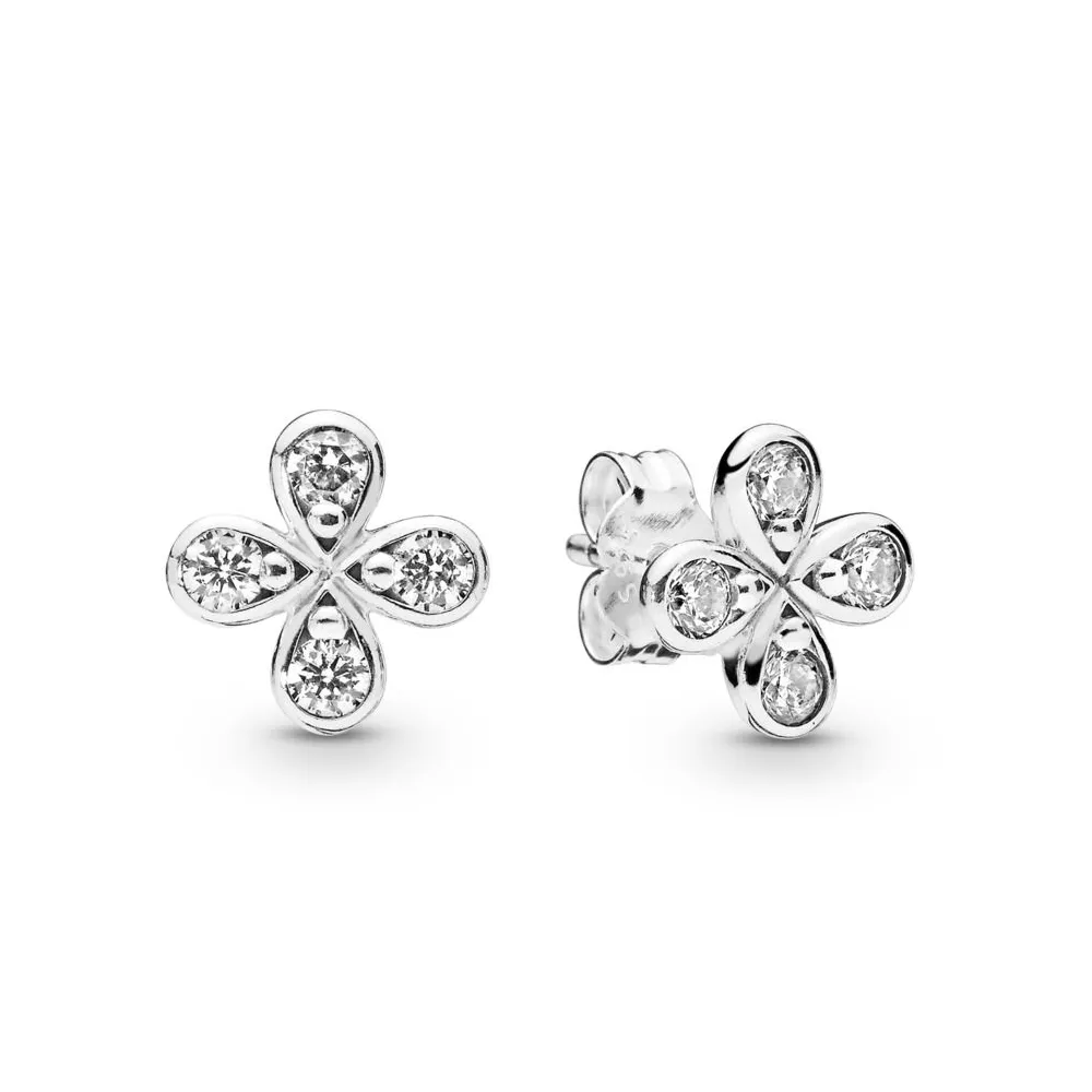 PANDORA Four-Petal Flower Stud Earrings - 297968CZ