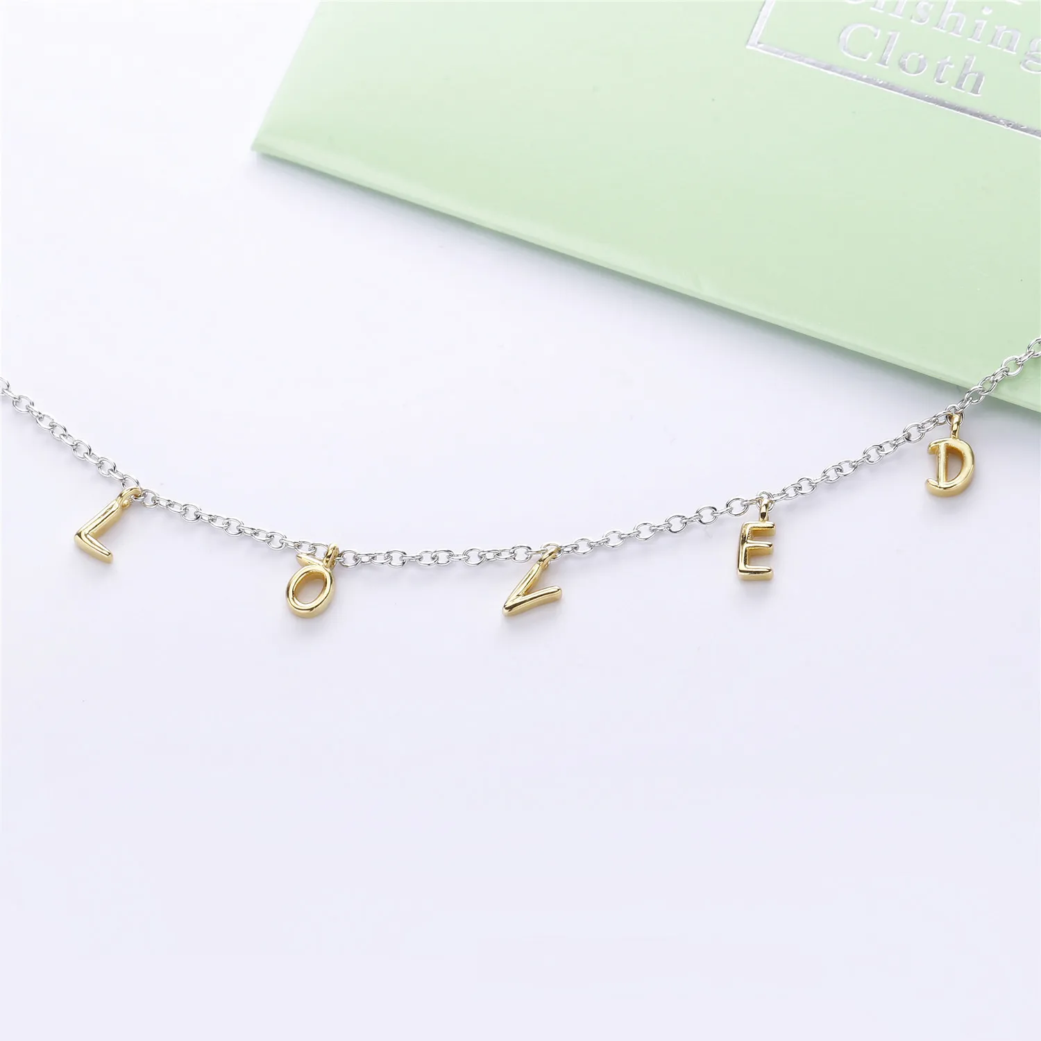 PANDORA Loved Script Necklace in Two-Tone - 367818