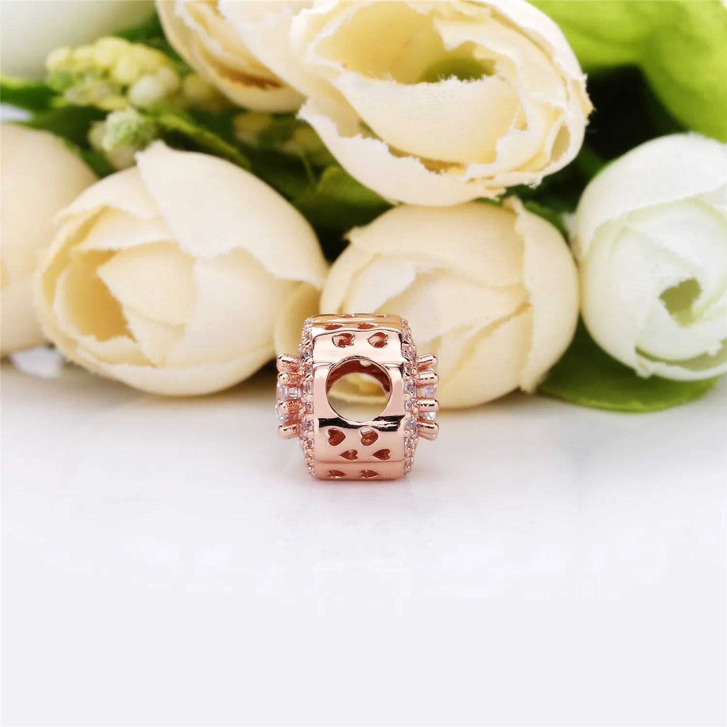 PANDORA Pink Sparkle Flower Charm - 787851NPM