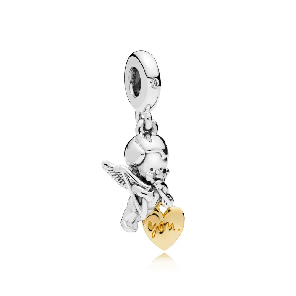 Pandora Two-Tone Cupid & You Dangle Charm - 767796CZ