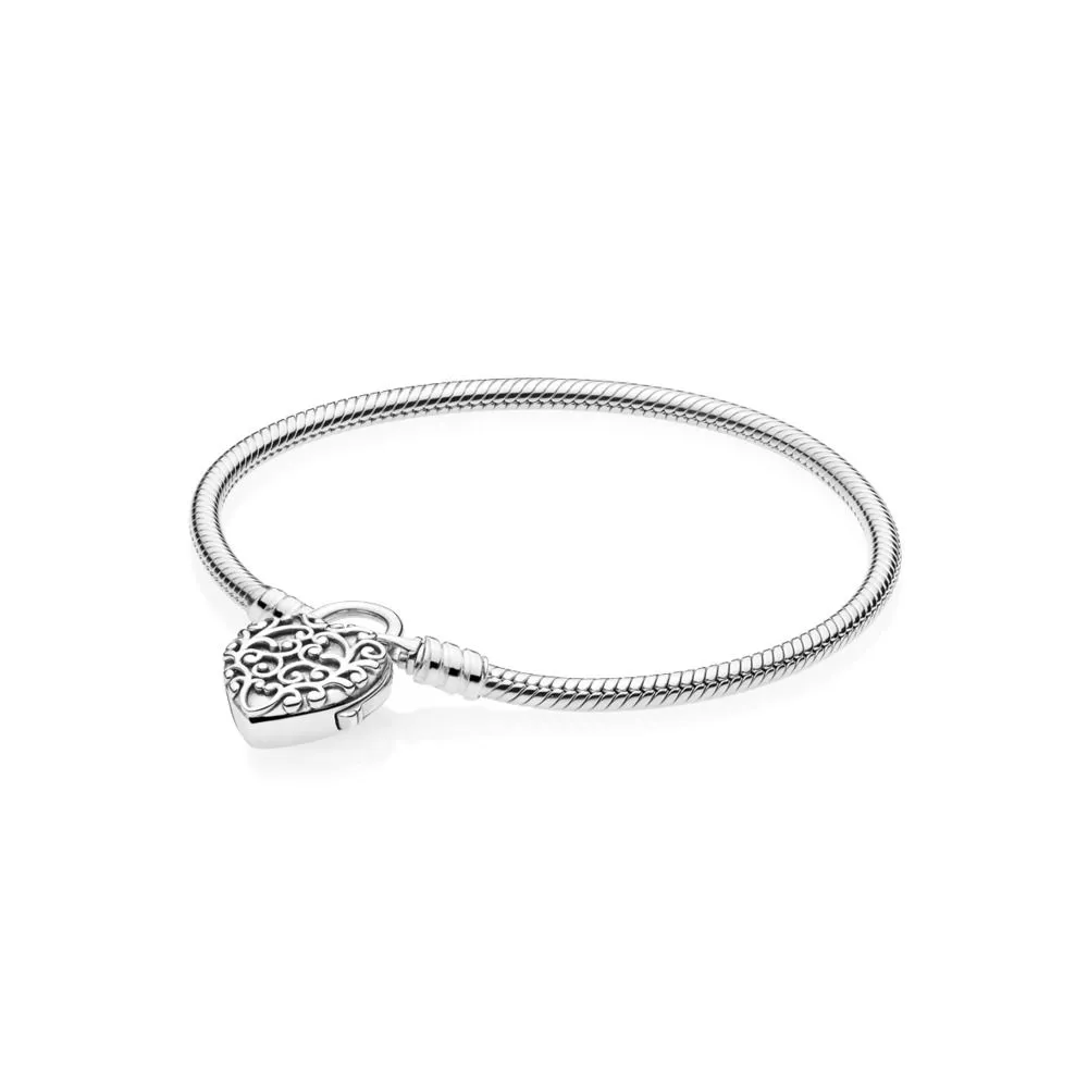 PANDORA Regal Heart Padlock Bracelet - 597602