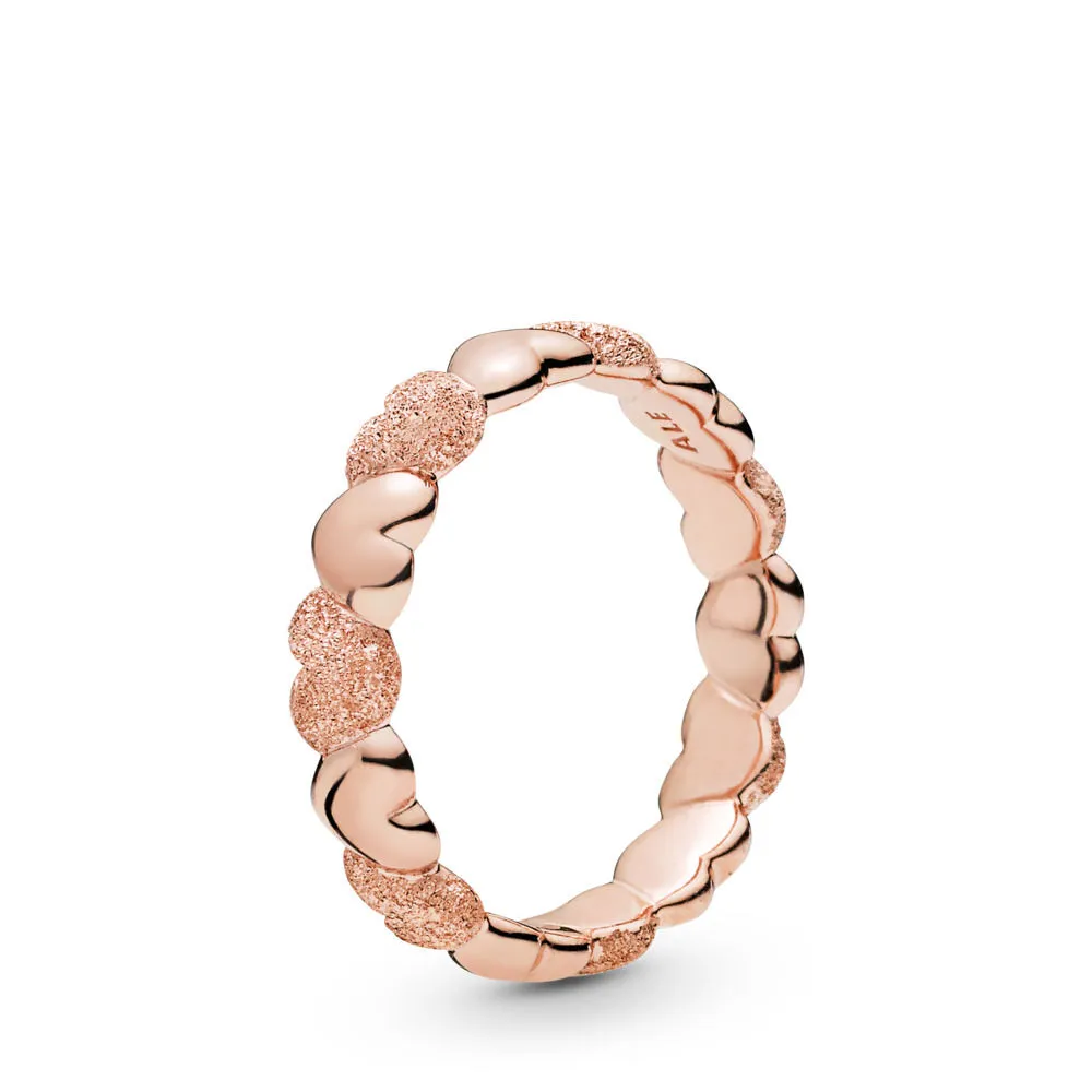 Matte Brilliance Hearts Ring, Pandora Rose™ - 187950