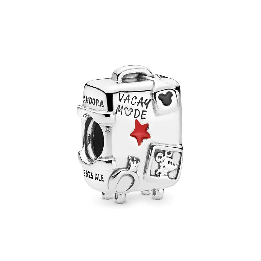 mickey and minnie mouse vacay mode suitcase charm by pandora jewelry 7501057372312p