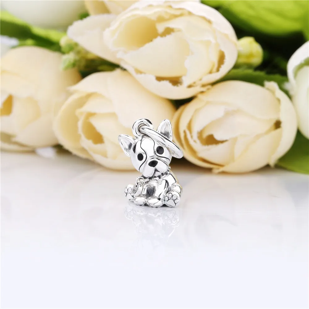 PANDORA Bulldog Puppy Dangle Charm - 798008EN16