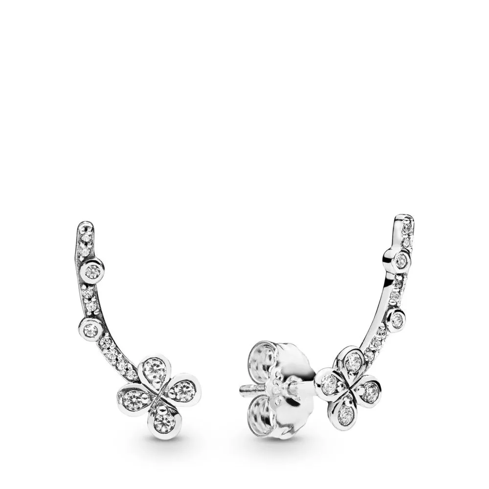 PANDORA Draped Four-Petal Flower Earrings - 297936CZ