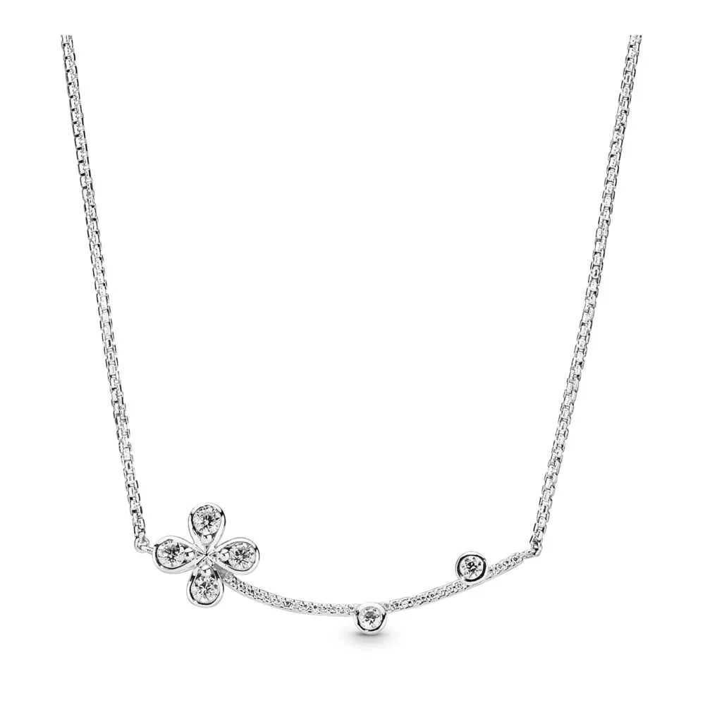 pandora fourpetal flower necklace 397956cz