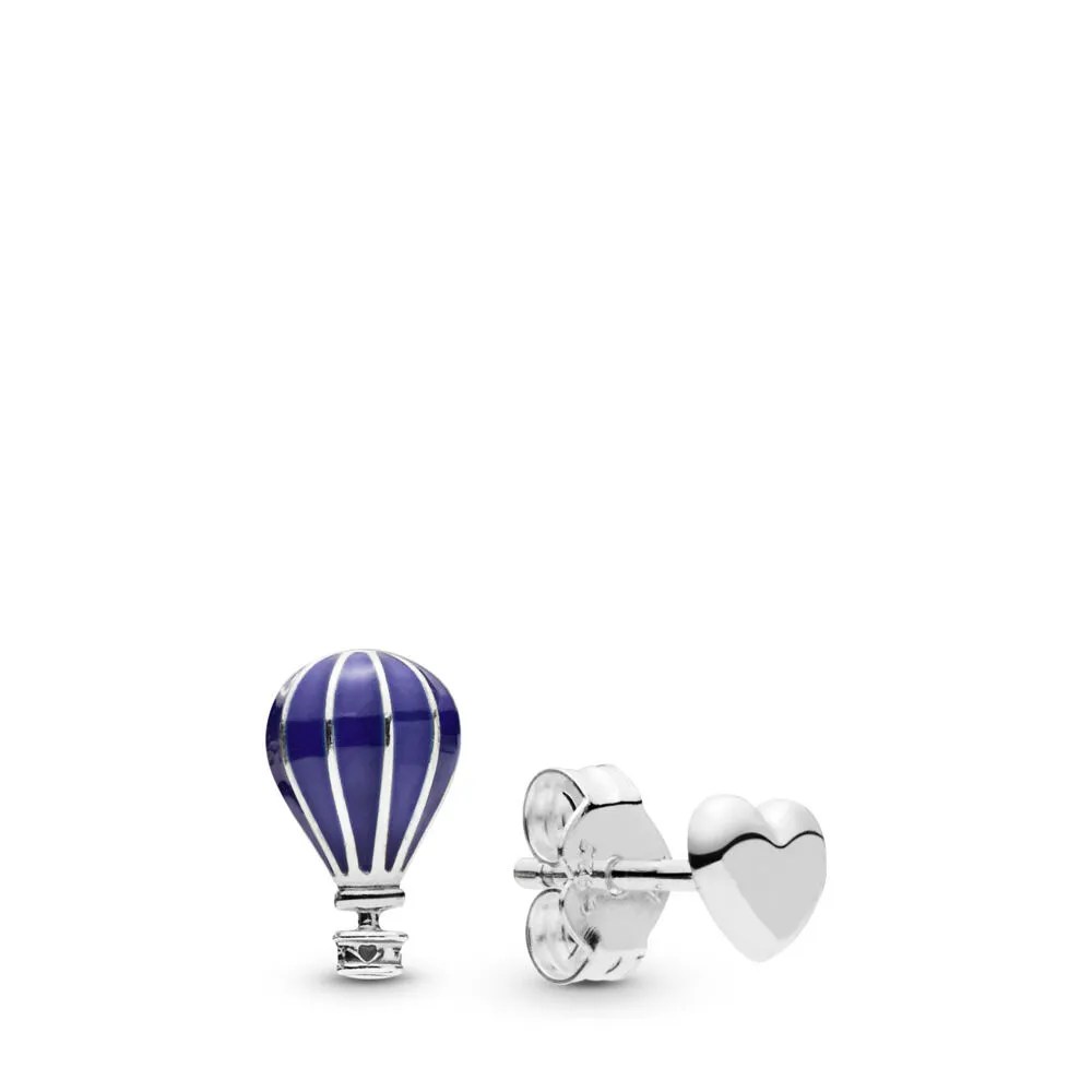 pandora hot air balloon heart stud earrings 298058en195