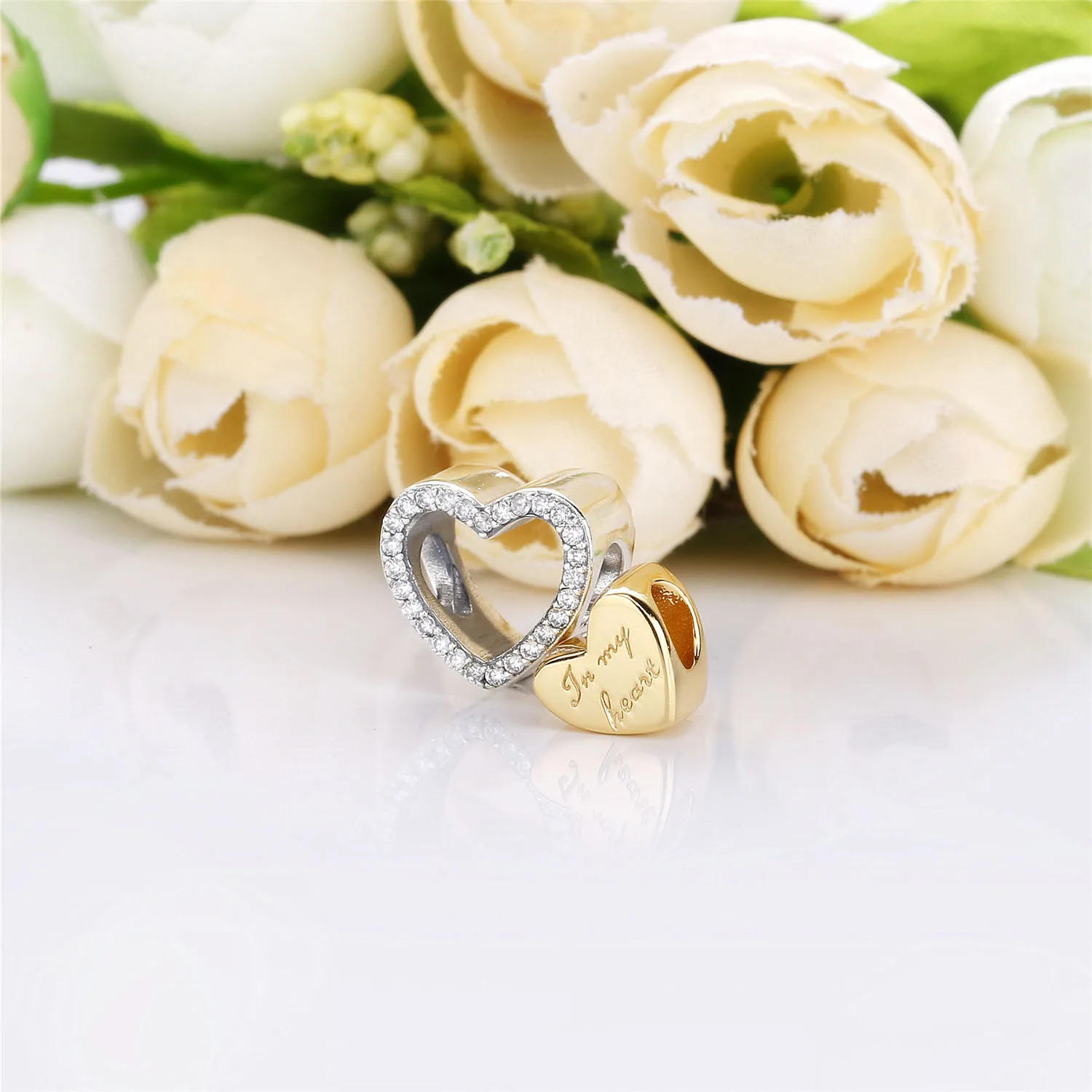 PANDORA In My Heart Charm - 767606CZ